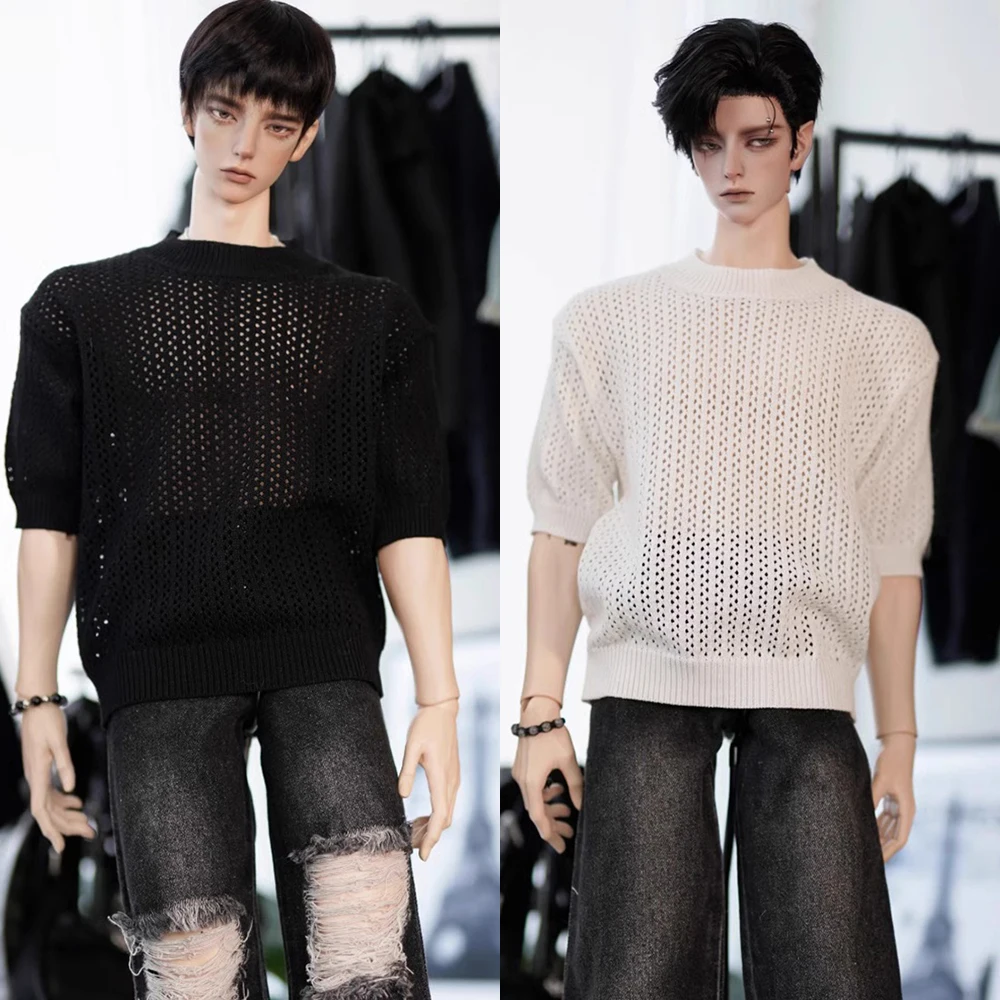 

1/4 масштаба BJD Uncle ID75 Летний полый вязаный свитер с круглым вырезом и средним рукавом Свитер подходит для экшн-фигурки Body Doll Одежда DIY Игрушка