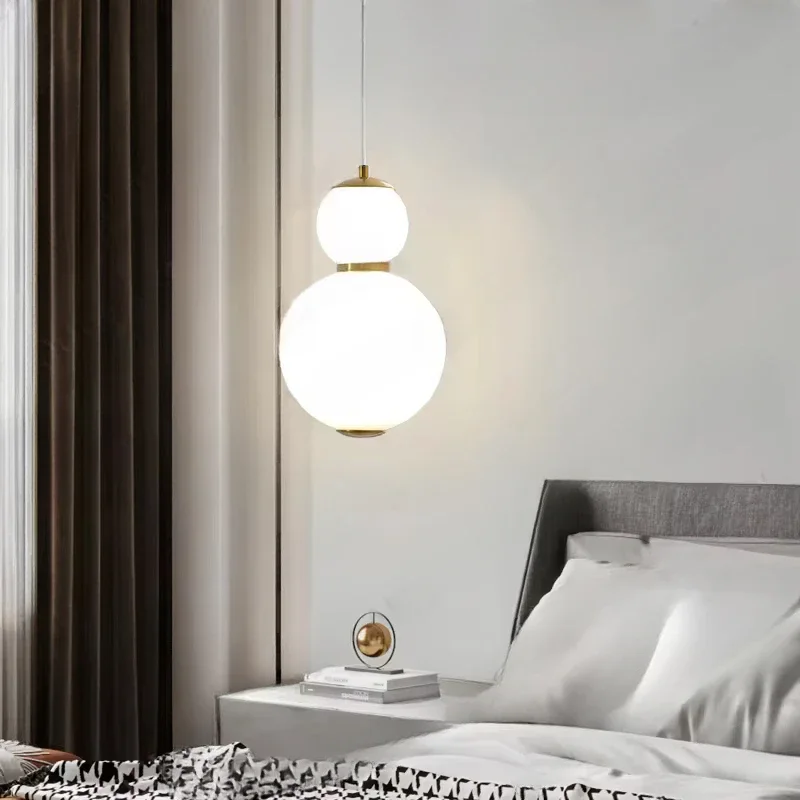 

Glass Ball Nordic Hoist Hanging Lamp Bedroom Kitchen Dinning Room Art Salon Bar Decor LED Lighting Fixtures