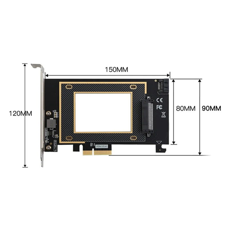 QA06R U2 PCIE X4 to U.2 Adapter Card SFF8639 NVMe SSD Expansion Card SSD Solid State Drive Cconversion Card PCIE Riser Card