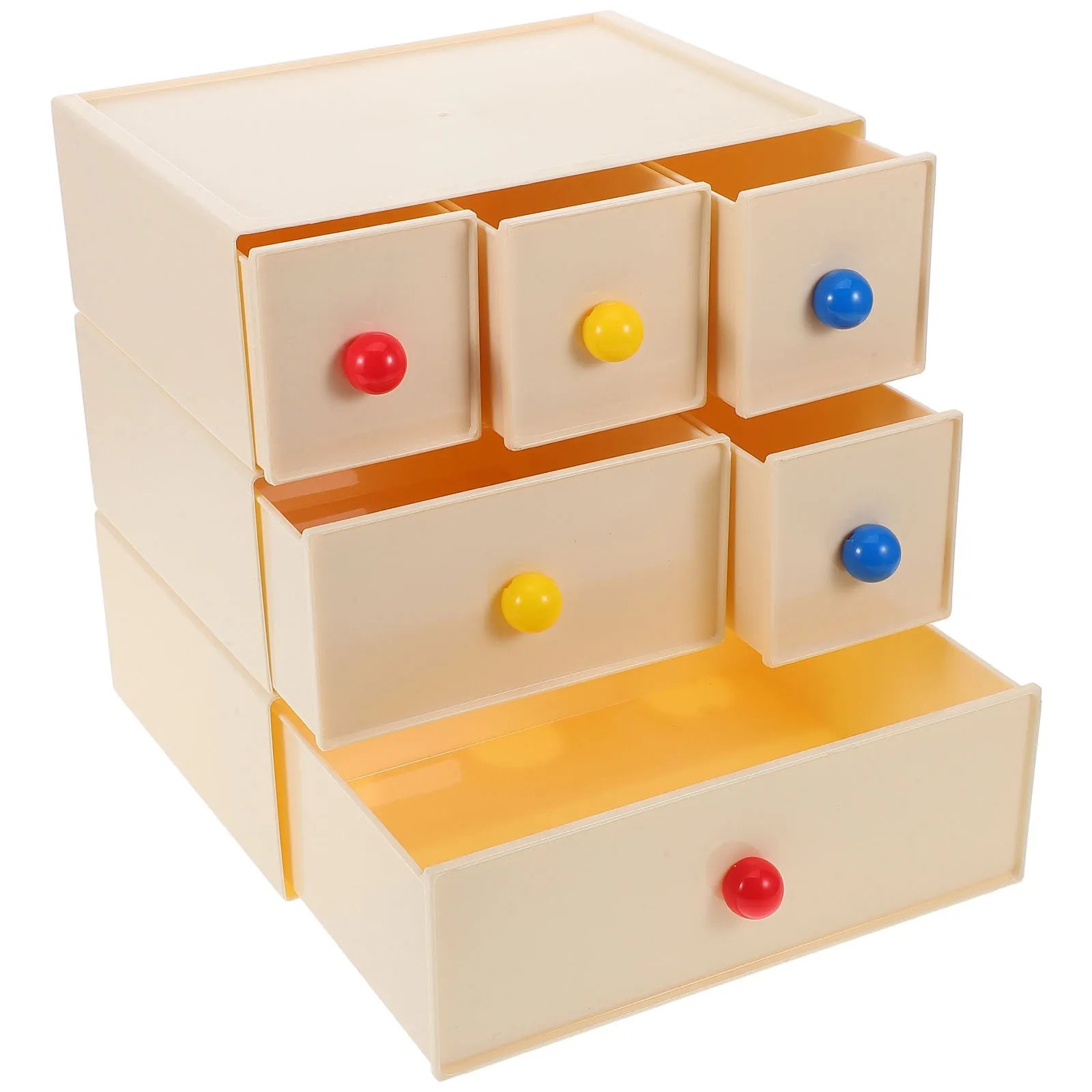 منظم صغير مع أدراج صندوق تخزين مكتبي مستحضرات التجميل نفخة ماكياج الوسادة أعواد قطنية حامل منظم متعدد الوظائف #3