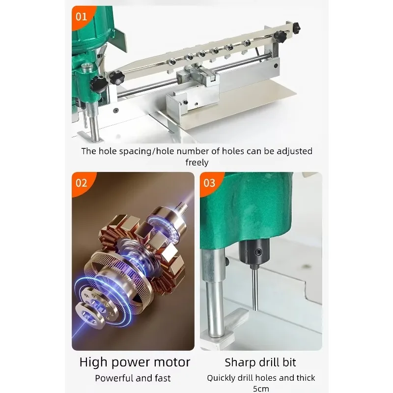 2026 NEW 210A Green Multi-position Documents Early Education Card Gift Bag Folder Punching Drilling Machine