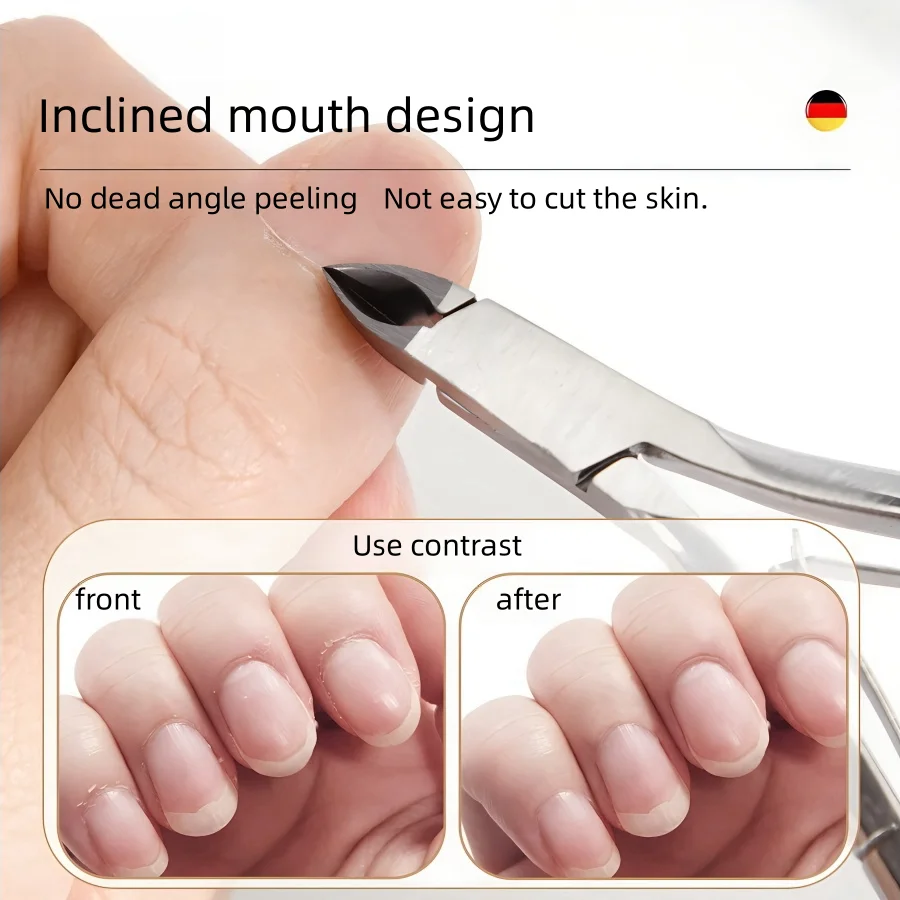Coupe-ongles en acier inoxydable, ciseaux à cuticules, tondeuse pour peau morte, outils de soins des doigts Zhihu