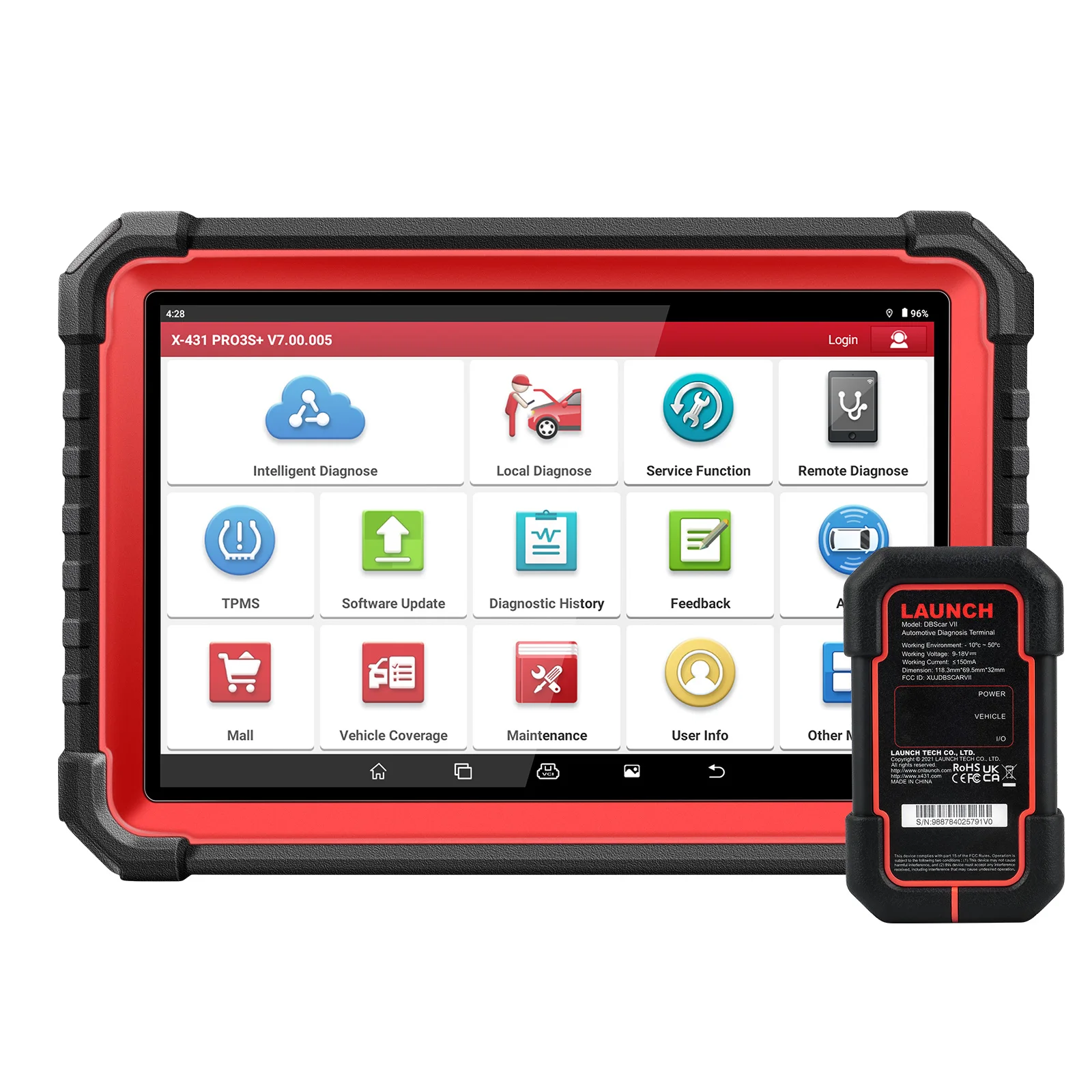 

Launch X431 PRO3S+ V5.0 Top Bi-directional Automotive Diagnostic Scan Tool Without 1 Connector Box