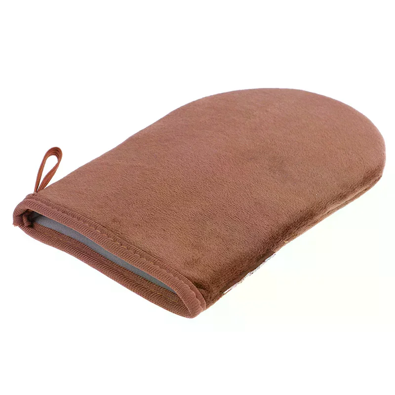 Brown Reusable Applicator Tanning Gloves Cream Lotion Mousse Body Cleaning Glove