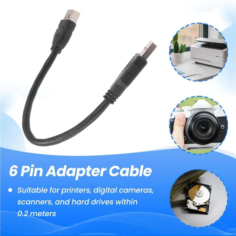 New--USB Adapter Cable Firewire IEEE 1394 6 Pin Female To USB 2.0 AM Adapter Cable Plug And Play For Digital Camera Fine Workman