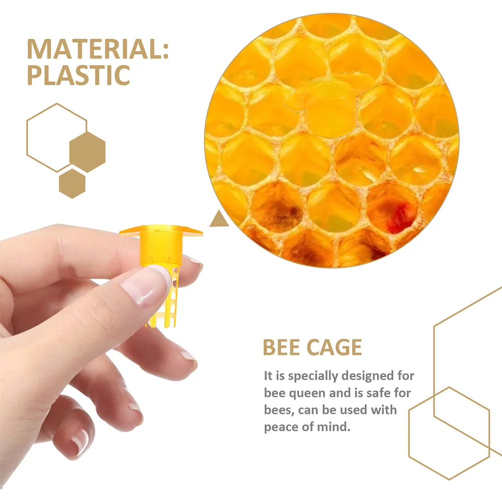 

50pcs Bee Rearing Cell Cages Bee Breeding Cups Durable Beekeeping Tool For Garden Beekeeper Equipment Incubation Base Rearing