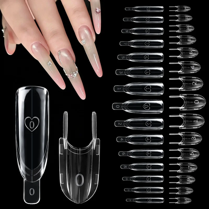 120 Formas de Uñas Sandwich Dobles en Forma de Cohete, Moldes Superior e Inferior para Extensión de Uñas, Kit de Manicura 4