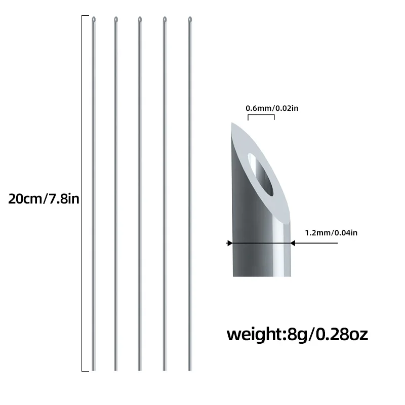 WEIHE 5 Stück Regenwurm-Luftnadel-Köder-Einfädler 20cm Angelzubehör – Detail 5