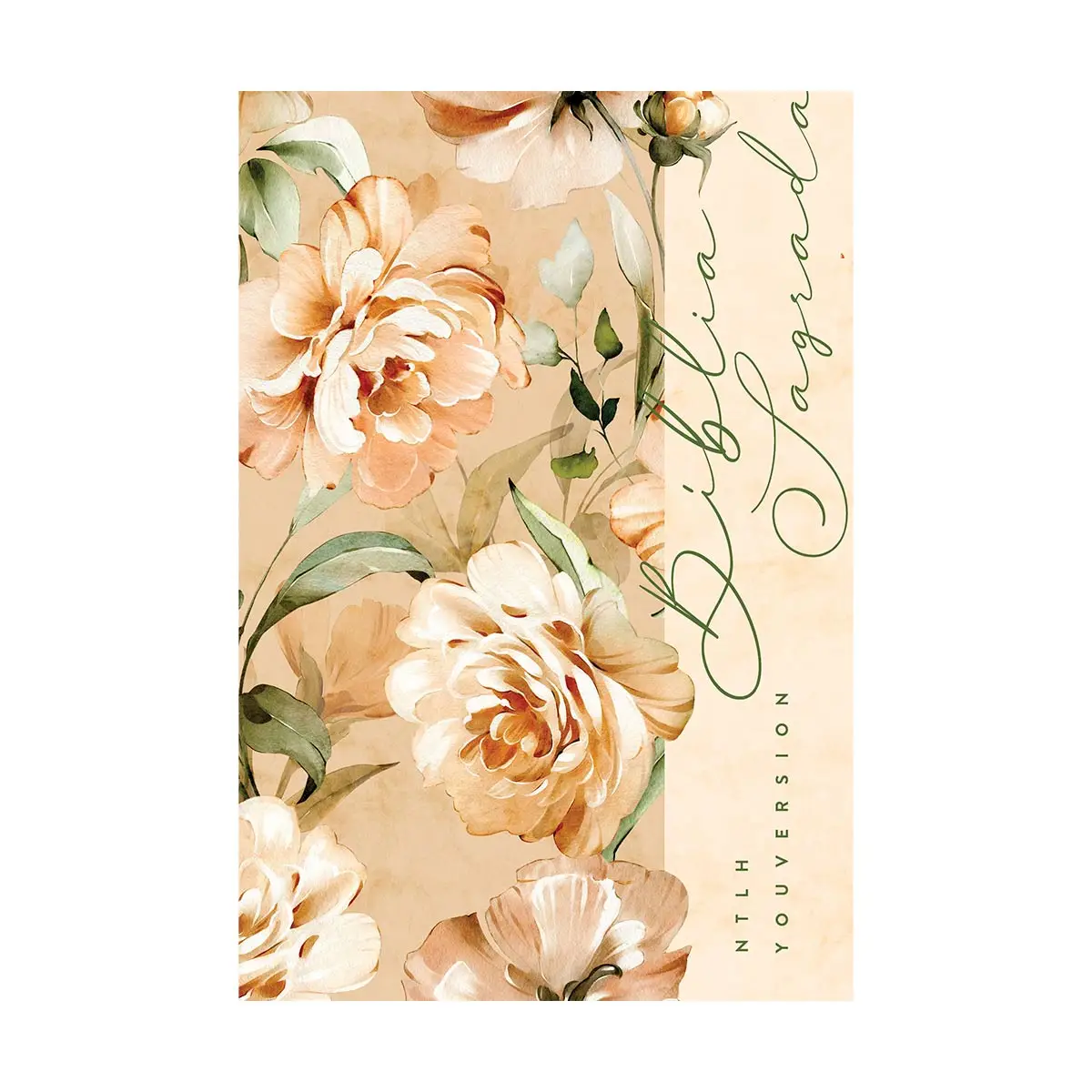 Biblia Sagrada Youversion-NTLH-Normal Letter-Rosê Floral Hardcover