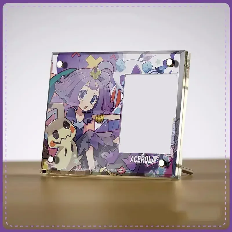 Pokemon Acerola Acrylic Brick Shield Photo Display Box Self Made Classic Series Anime Game Characters Collection Card Toy Gifts