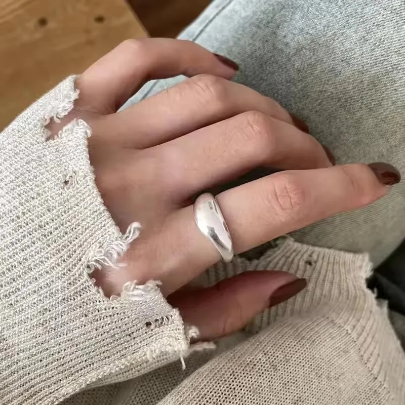PANJBJ 925 Silve Wing Dragon Punk Ring für Frauen Mädchen Party Geschenk Retro Hiphop Mode Schmuck Dropshipping