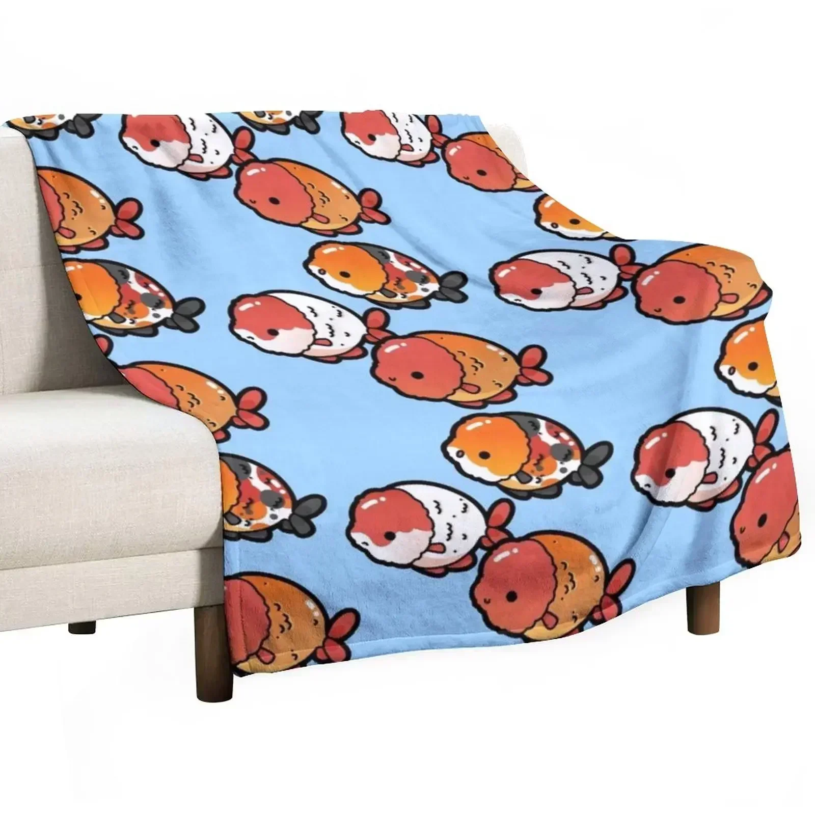 

Ranchu Goldfish Throw Blanket Decorative Beds warm for winter Blankets