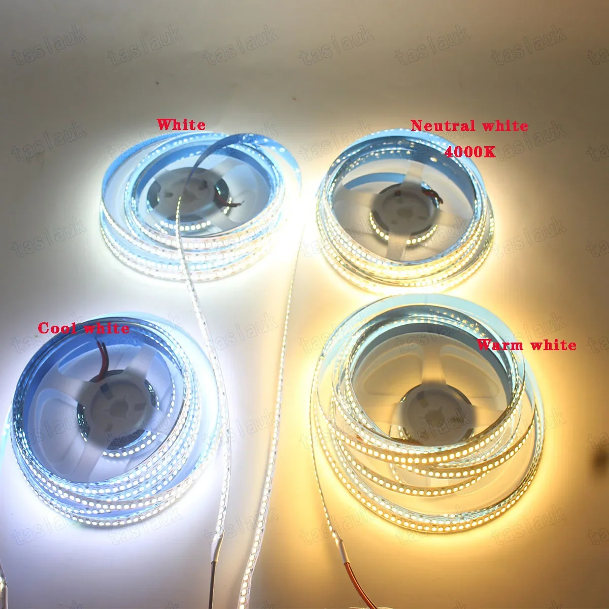 เทปสายไฟ2835 240 LED/ม. 1/2/3/4/5เมตร/ล็อต10มม. PCB 1200 LED DC12V 24โวลต์ยืดหยุ่นแสงสีขาวอบอุ่นขาวกลาง4000K