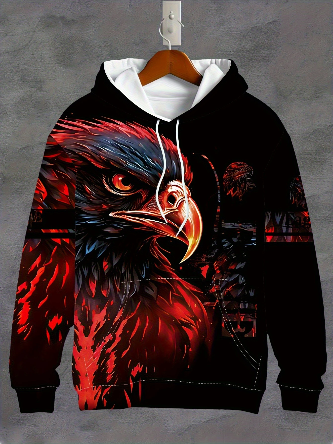 

2025 Fashion Cool Eagle Men's Hoodie 3D Printed Hoodies Edition Trend American Eagle Men Sportswear Kids Casual Unisex Pullover