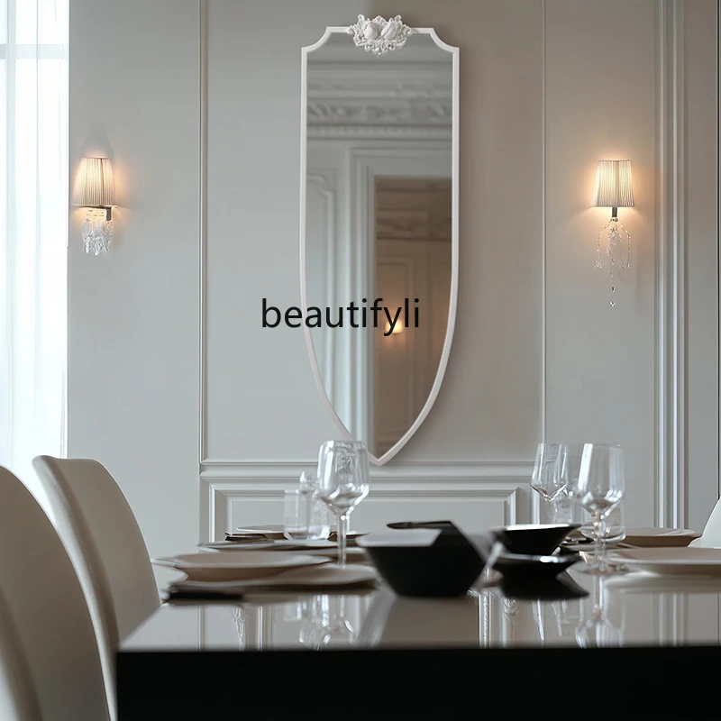 

European classic full-length mirror bathroom bathroom dressing, makeup mirror porch background wall hanging mirror