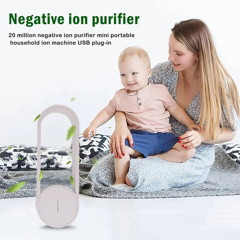 20-миллионный очиститель отрицательных ионов, мини-портативный бытовой ионизатор, USB-подключаемый автомобильный очиститель воздуха для площади 31 ㎡ -40 ㎡