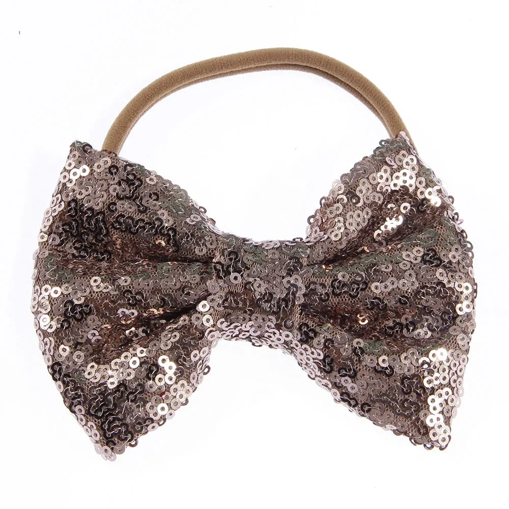 Interrupteur Bandeau artificiel astique à Paillettes Brillantes avec Nministériels d Papillon pour Bébé Fille, Accessoire de Photographie pour
