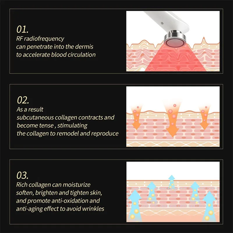 Máquina de estiramiento facial y corporal multifunción 2 en 1, RF, luz roja, antiarrugas, estiramiento y adelgazamiento de la piel, instrumento de belleza para el hogar