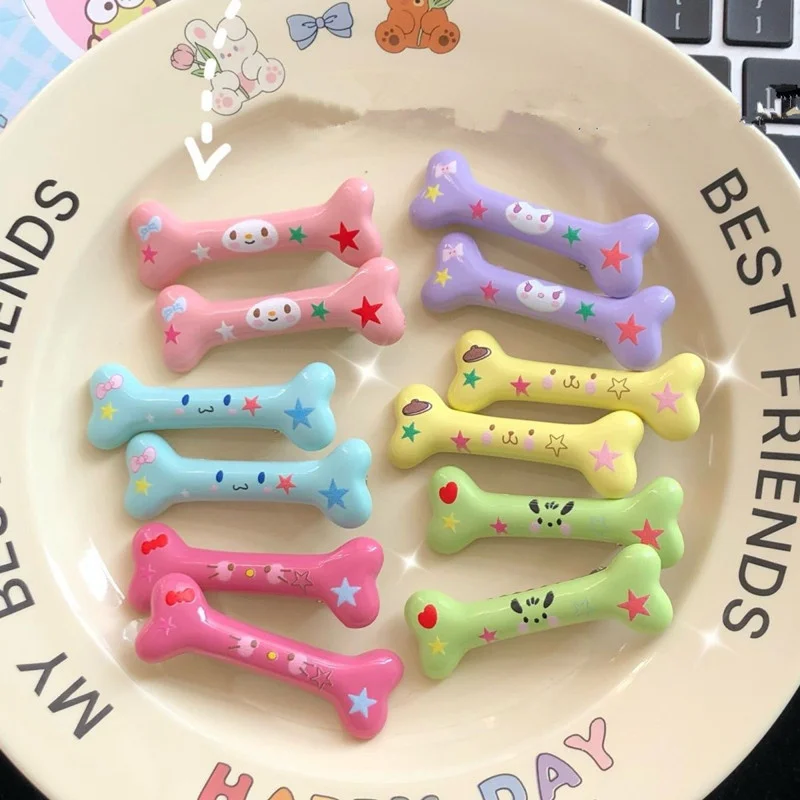 Cute Print Pet Dog Clips Cute Bone Design Dog Hairpin Puppy Cat Hair Grooming Supplies for Dogs Cats Pet Accessories
