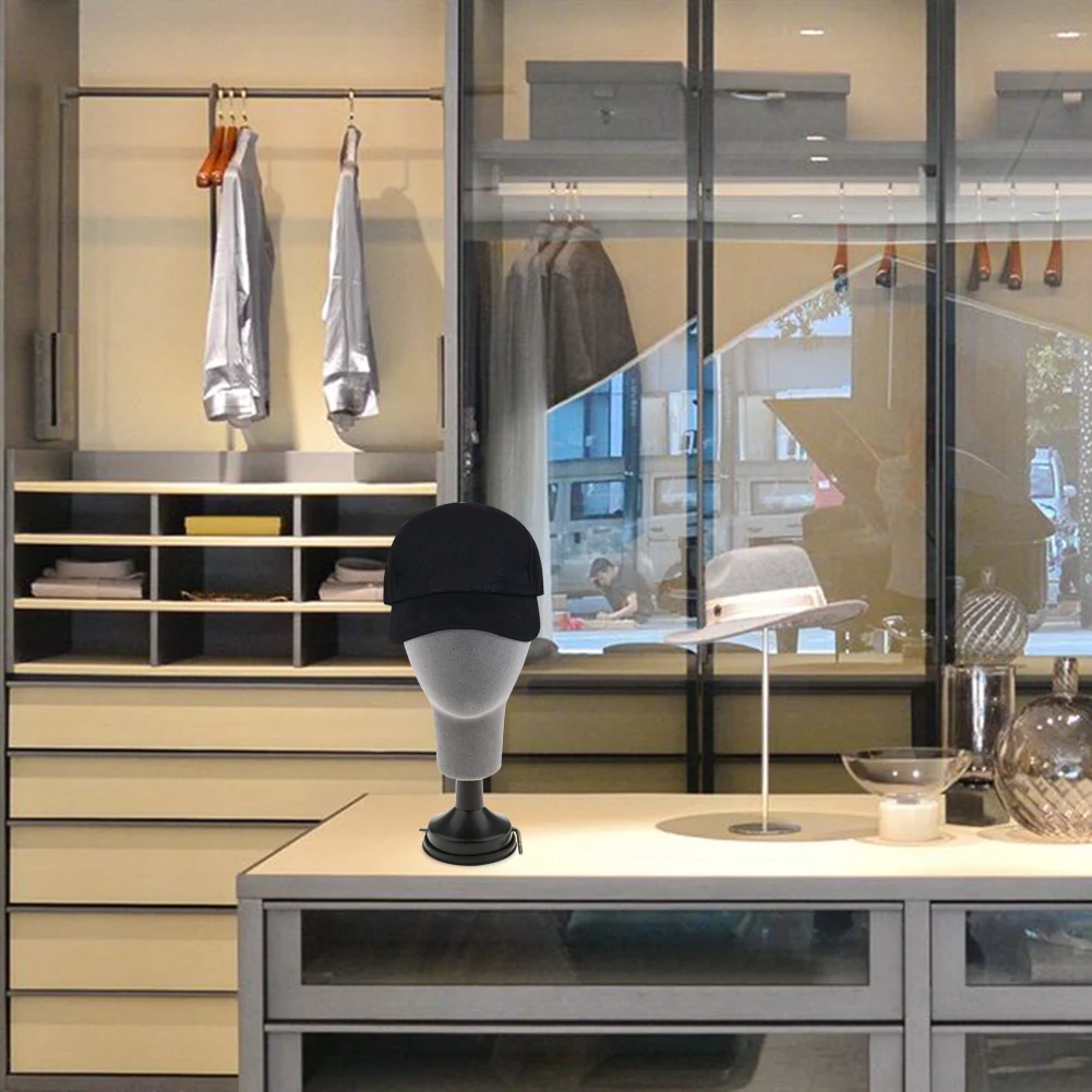 Foam Mannequin Head Model Hat Cap Wig Glasses Display Stand Rack Stable Base Shopping Mall Closet Holder Photography Prop