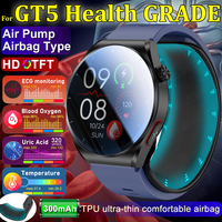 GT5 Smart Watch 2025 For huawei New Air Pump Sphygmomanometer Heart Rate Thermometer Airbag Wristband Call reminder Health Watch