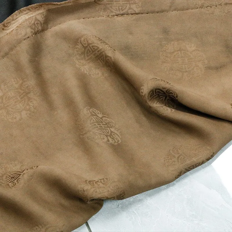 Silk jacquard satin and fragrant gauze fabric Chinese-style cheongsam dress made of