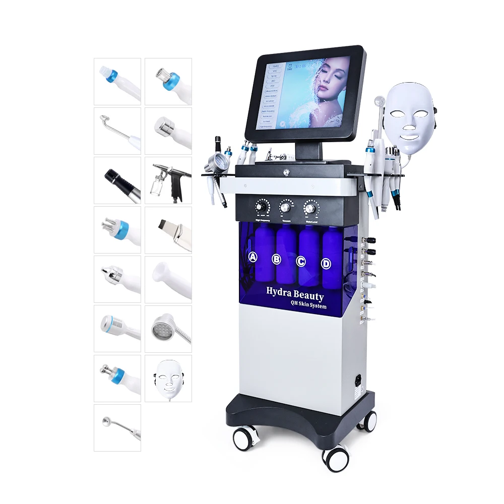 2025 Top quality Low Price 15 in 1 Hydra Oxygen Jet Dermabrasion Hydro Aqua Peeling Beauty Face Equipment Salon Facial Machine