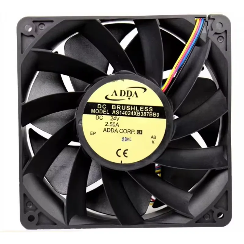 

ADDA AS14024XB387BB0 DC 24 В 2,50 А 140x140x38 мм 4-проводной охлаждающий вентилятор для сервера