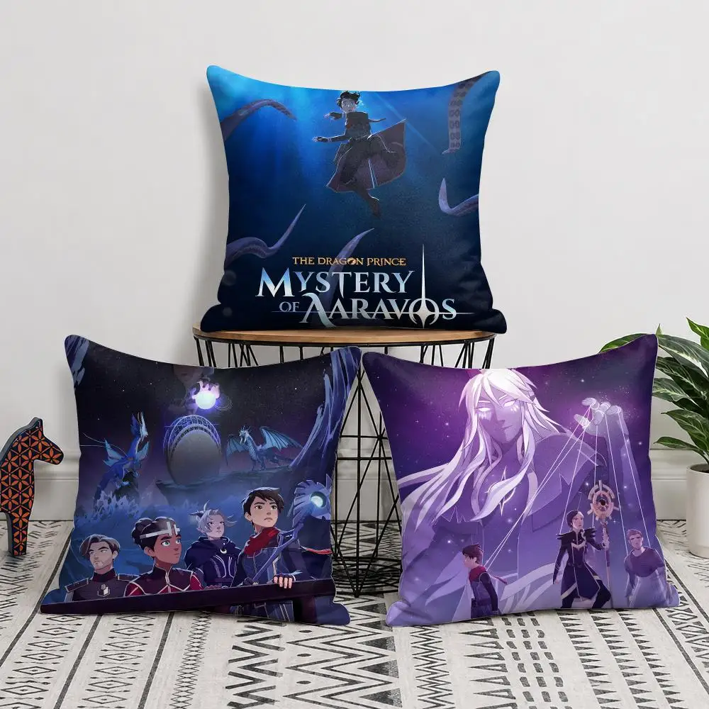 Anime The D-Dragon Prince Cushion Cover Short Plush Soft Double-Sided Printing Pillow Case Cozy Sofa Bedroom Home Decor Gift
