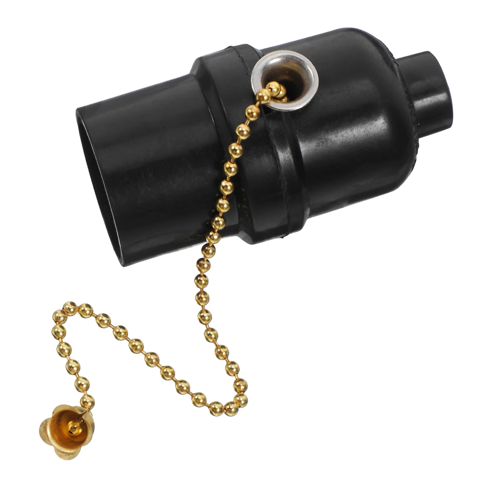 

Бакелитовый цоколь E26, черный винтажный выключатель с цепочкой, держатель лампы для настольных торшеров, потолочные светильники для ванной комнаты, освещение