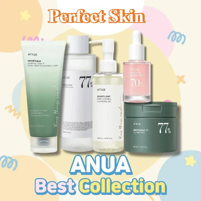 Anua Skincare Product Heartleaf  77% Toner Peach 70% Nicotinamide Essence Cleaning Oil Exfoliating Toner Pad Korean Original