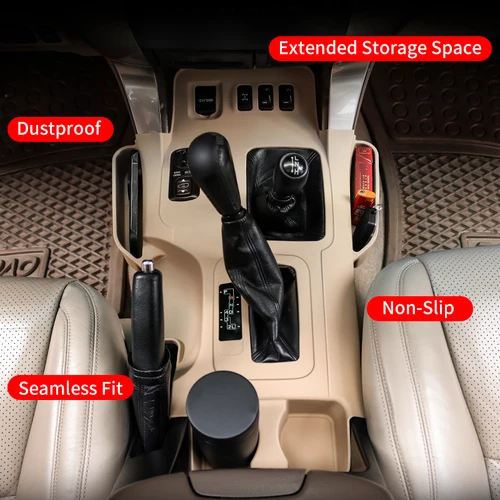 Imagen 2 del producto Para Toyota Land cruiser Prado 120 LC120 2003-2009 2008 2007 2006 2005 2004 caja de almacenamiento de silicona caja de cambios cubierta de consola central accesorios interiores cubierta de palanca de cambios
