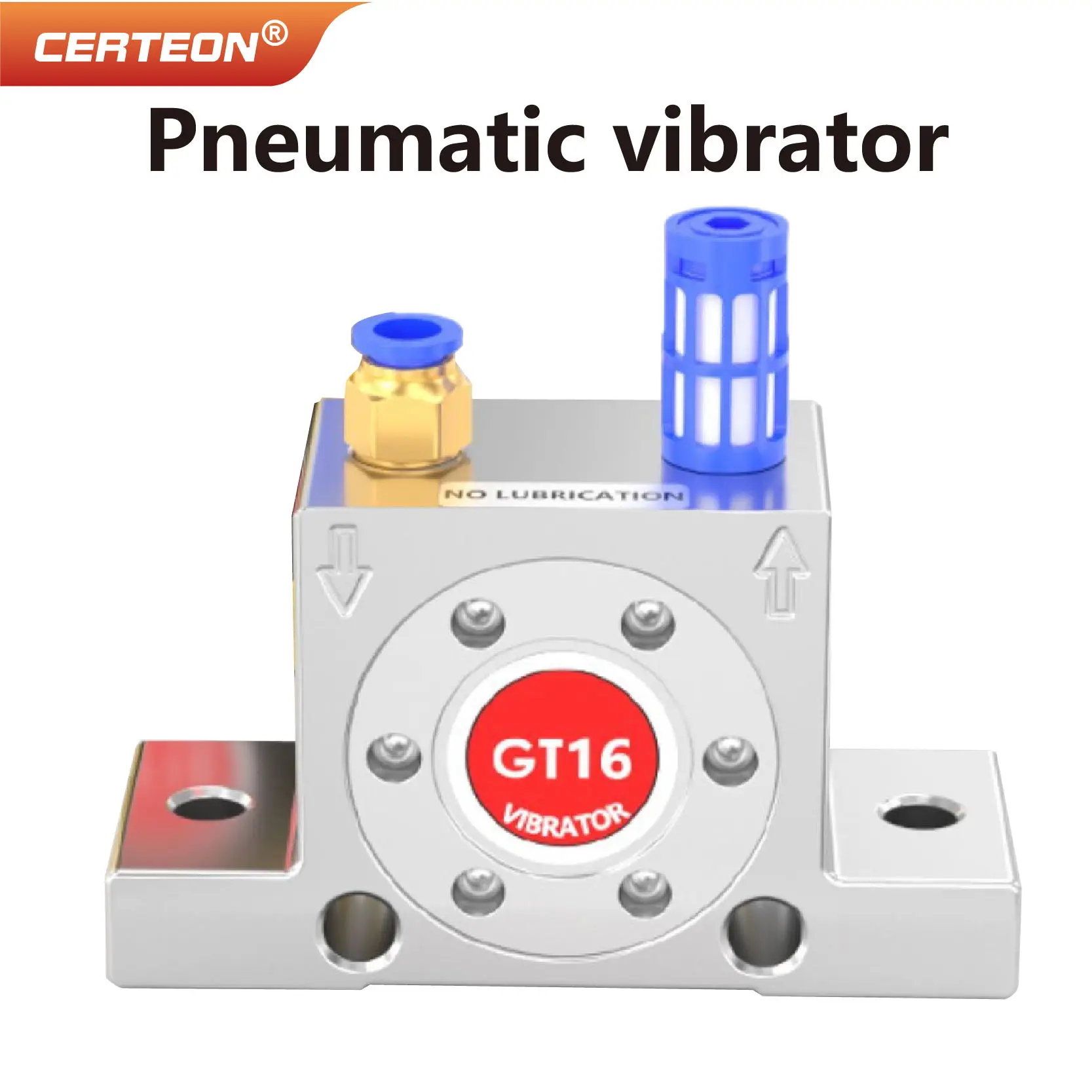 Pneumatic Turbine Vibrator Stainless Steel Hopper Flow Aid for Bulk Material Discharge GT4-36-1