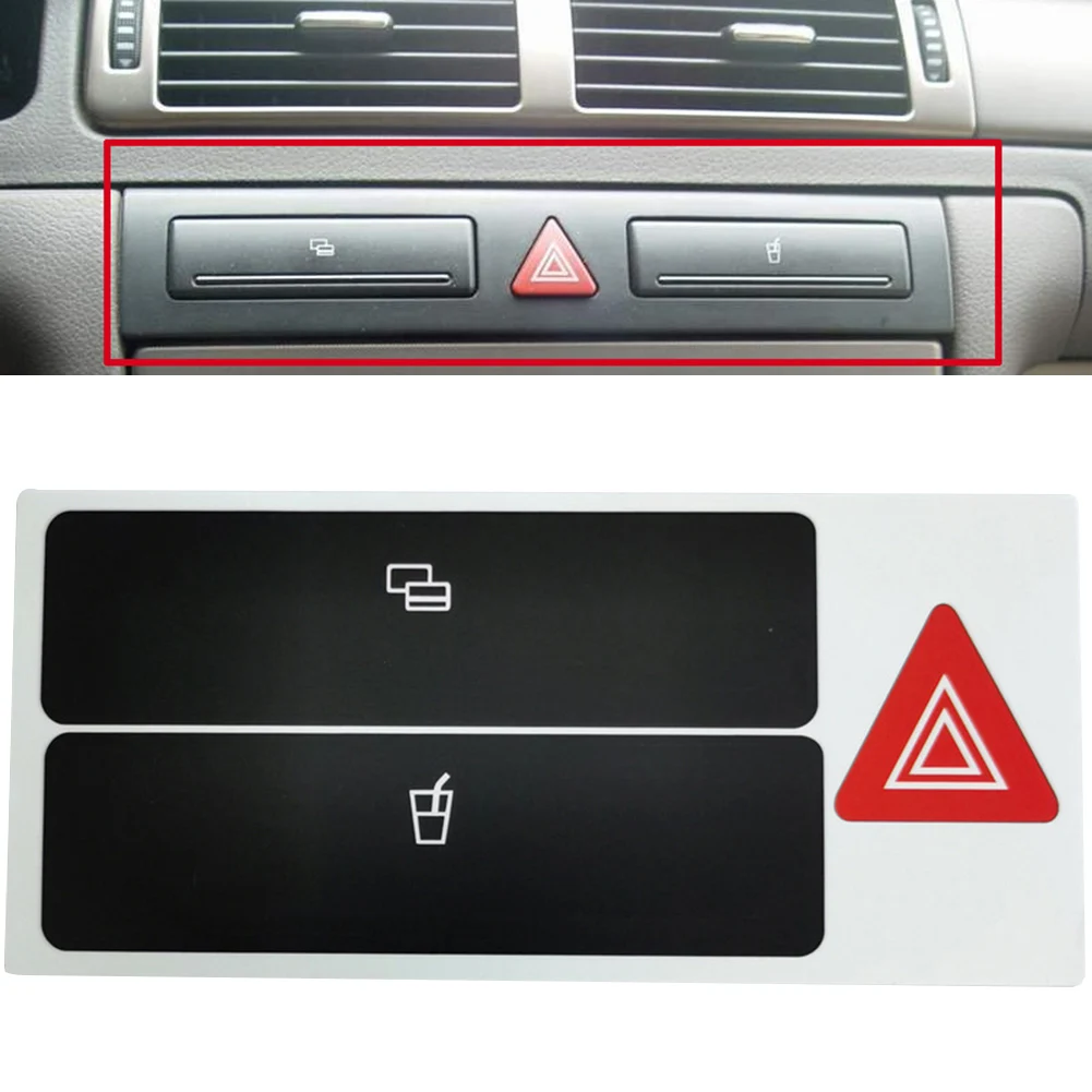 Sticker Decal Sticker Practical Black Overlay Button Repair Car Truck Parts Center Console For A6 C5 1997—2004