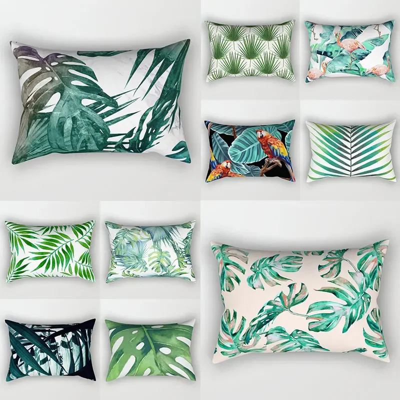 Tropical Plants Home Decor 30*50 embrace pillowcase Modern Bohemian sofa Living Room Car cushion cover Plant leaf Pillowcase