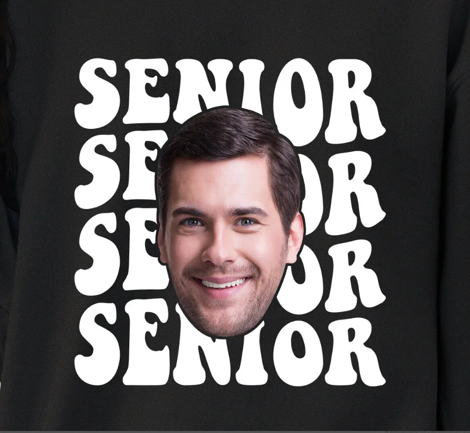 Personalized Senior Face Name Sweatshirts Customized Logo Text Funny Photos Sweatshirt for Men Women Class Party Team Activity image 4
