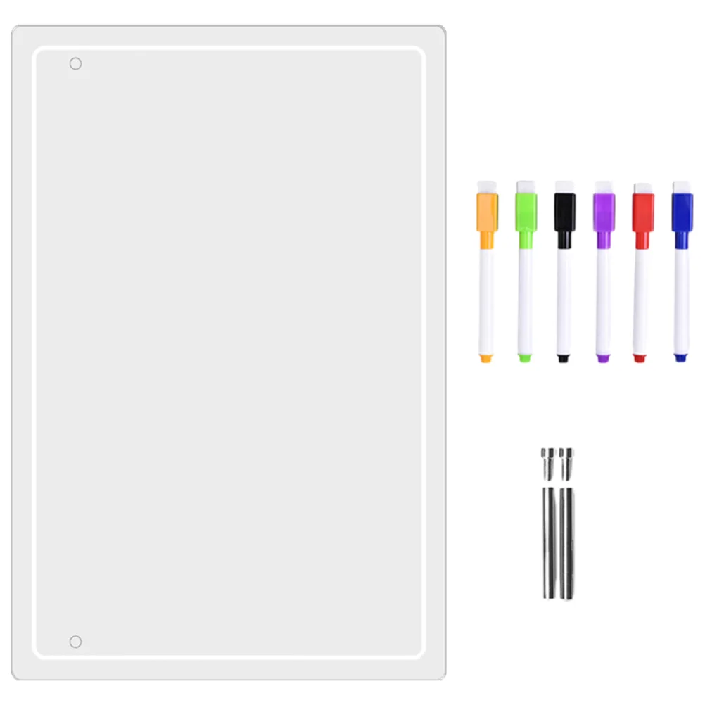 Tablero de escritura de mensajes transparente, pizarra blanca acrílica para escritorio, mesa de escritorio