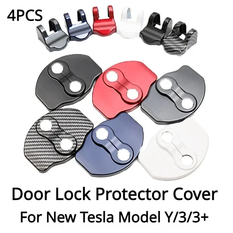 

8PCS Door Lock Protector Cover for New Tesla Model Y/3/3+ Latches Door Stopper Shell Protection Cap ABS Car Accessories 2024