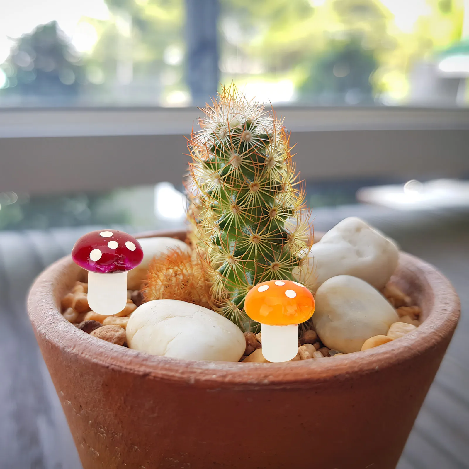 20Pcs Foam Mushroom Decor Mini Realistic Garden Ornament for Micro Landscape Bonsai Terrarium Cake Table Bookshelf Outdoor
