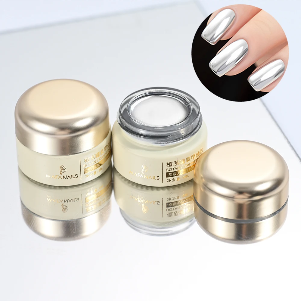 8ml Silver Mirror Effect Metallic Nail Line Gel Super-bright Gold Silver Painting Line Gel French High Gloss Manicure Line Gel