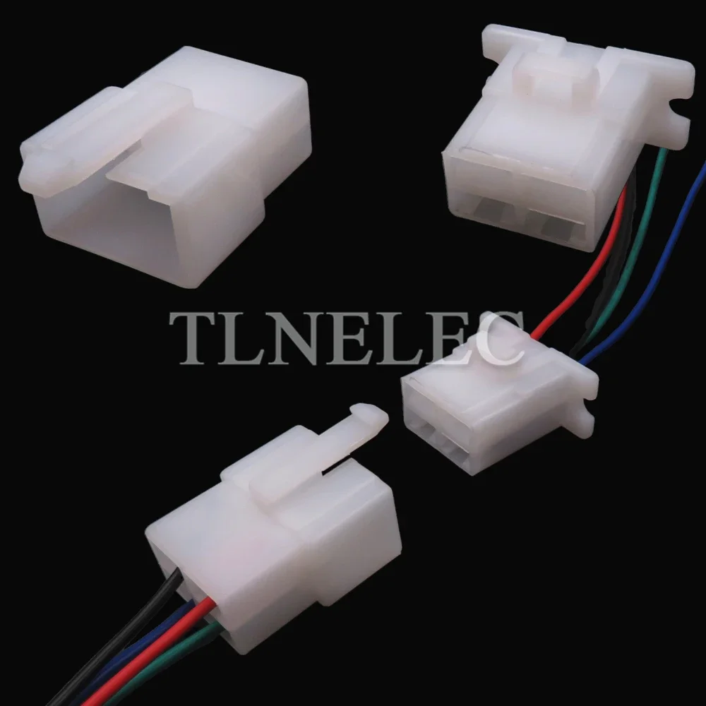 Conector de cable de cableado macho hembra para automóvil de 4 pines con cables, enchufe sin sellar para automóvil con terminal 6120-2043