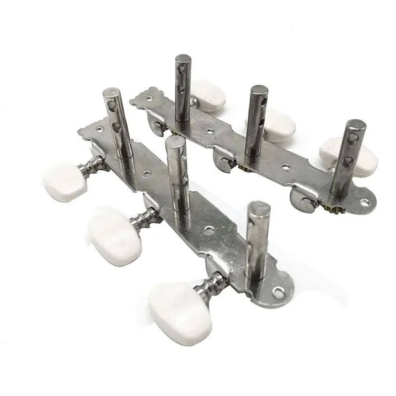 ABXY 1R1L Classical Guitar Locking String Tuning Pegs Keys Tuners Three Position Steel Column Knob Tuners