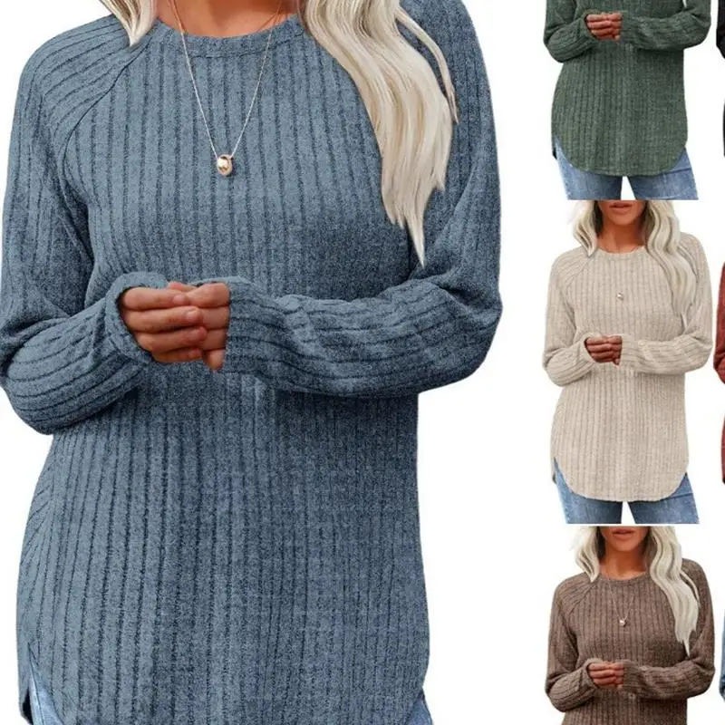 

Повседневная женская толстовка свободного кроя с круглым вырезом, цветная, с лоскутным дизайном, длинными рукавами, осенняя модная уличная одежда