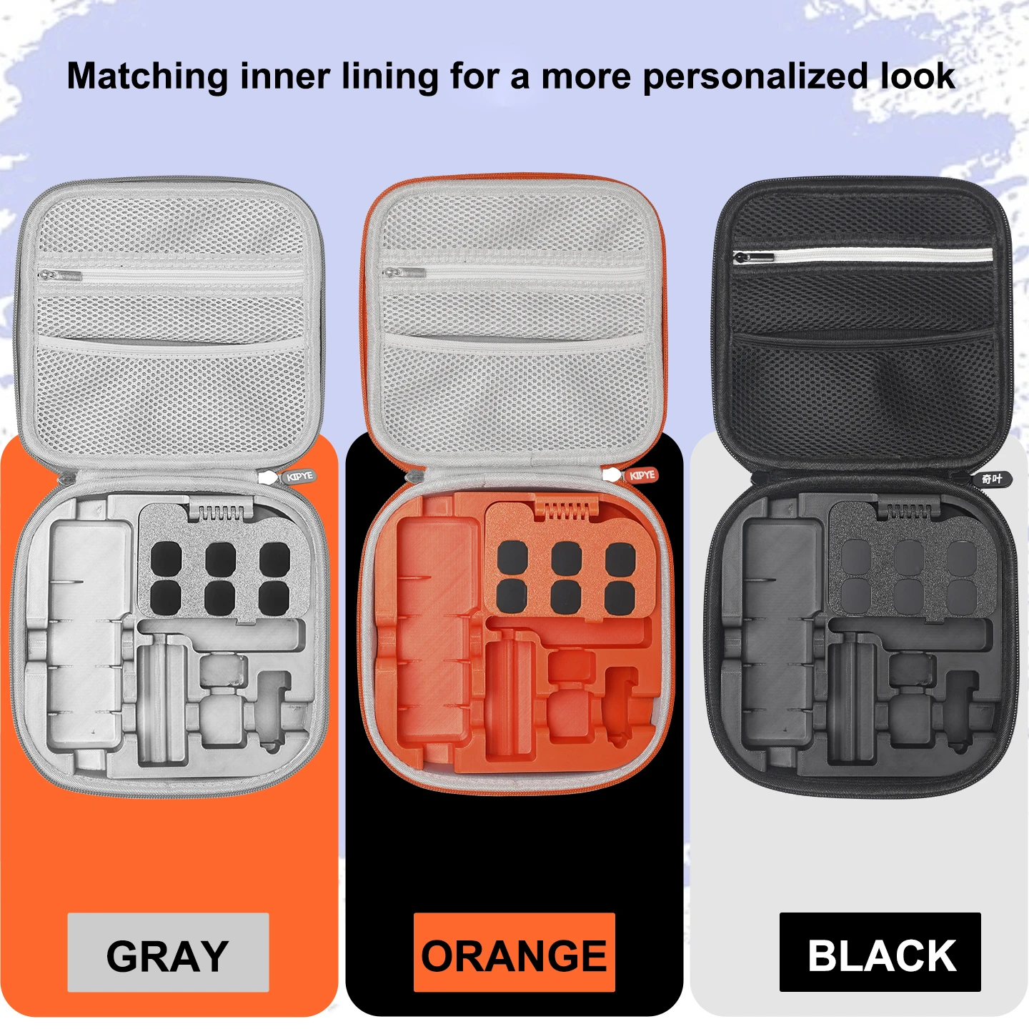 

For DJI Pocket 3/4 Hard Case Shockproof Waterproof PU Storage Organizer with Magnetic Pad for ND Filters Mic2 and Accessories
