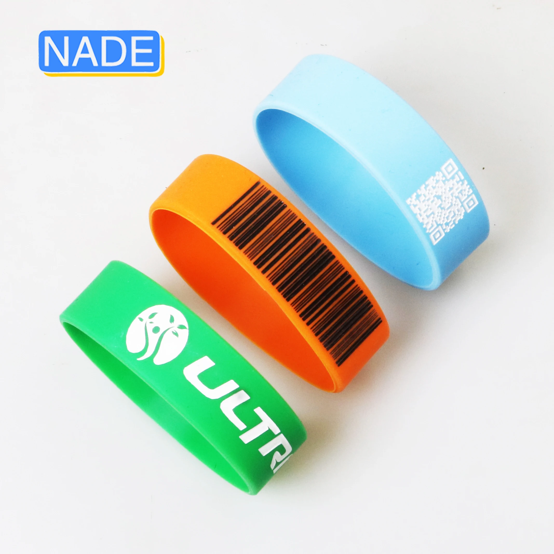 1 Pieces Widened Custom Bracelet Personalized QR Code Wristband  Armband for Kids Adults Engraved Rubber fill various color Gift