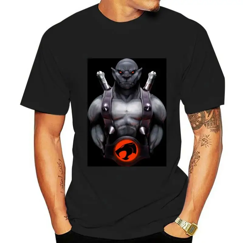 THUNDERCATS PANTHRO OLD SCHOOL CARTOON MEN'S BLACK T-Shirt SIZE S M L XL 2XL 3XL Gym Sportswear Tops TEE Shirt