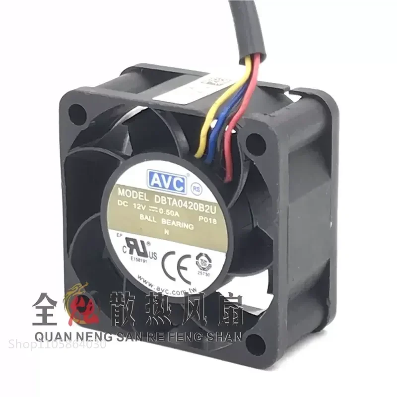 LY DBTA0420B2U 12V 0.50A AVC 4cm Switch Fan with PWM Temperature Control Speed Regulation for Huawei