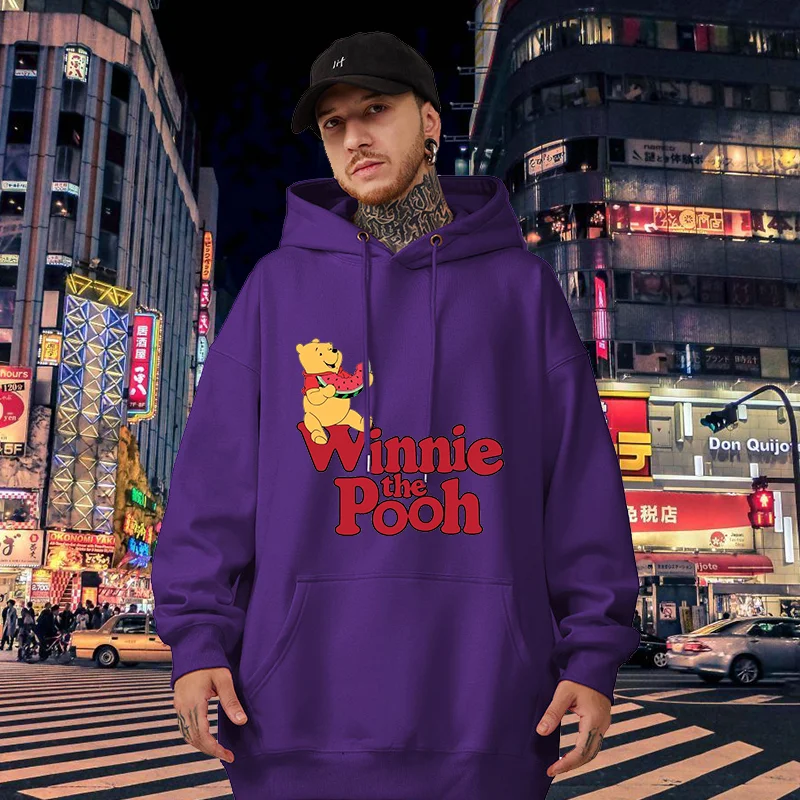 

Disney the Pooh fashion hoodie long-sleeved Hoodie Spring and autumn loose casual sports street lovers the same hoodie