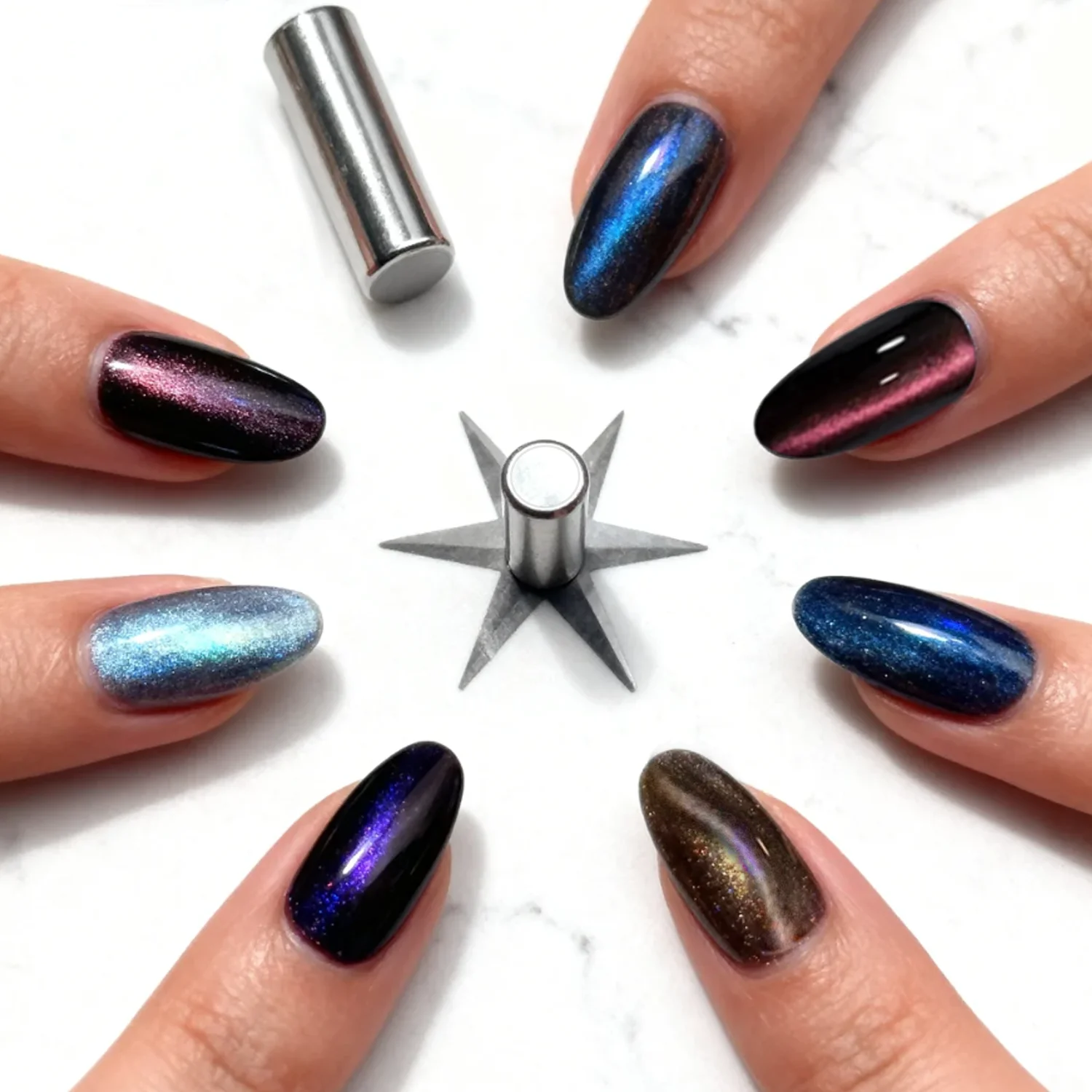 10*30mm Cylindrical Magnet Round Nail Art Cat Eye Gel Magnetic Pen Strong Magnetic Stick Manicure DIY Tools