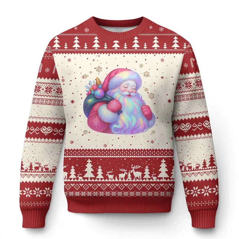 2027 Ribbon Details Give Holiday Sweaters a Playful Look with an Ugly Christmas Sweater Featuring Coquette Bows and Xmas Prints